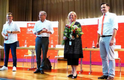 Von links: Pavlos Wacker, Andreas Stoch, Sabine Wölfle und Johannes Fechner